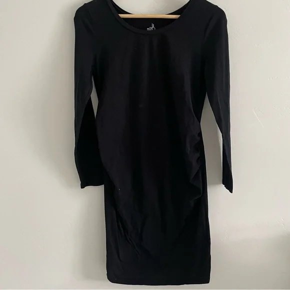 belle sky | Dresses | Black Long Sleeve Maternity Body Con Dress | Poshmark